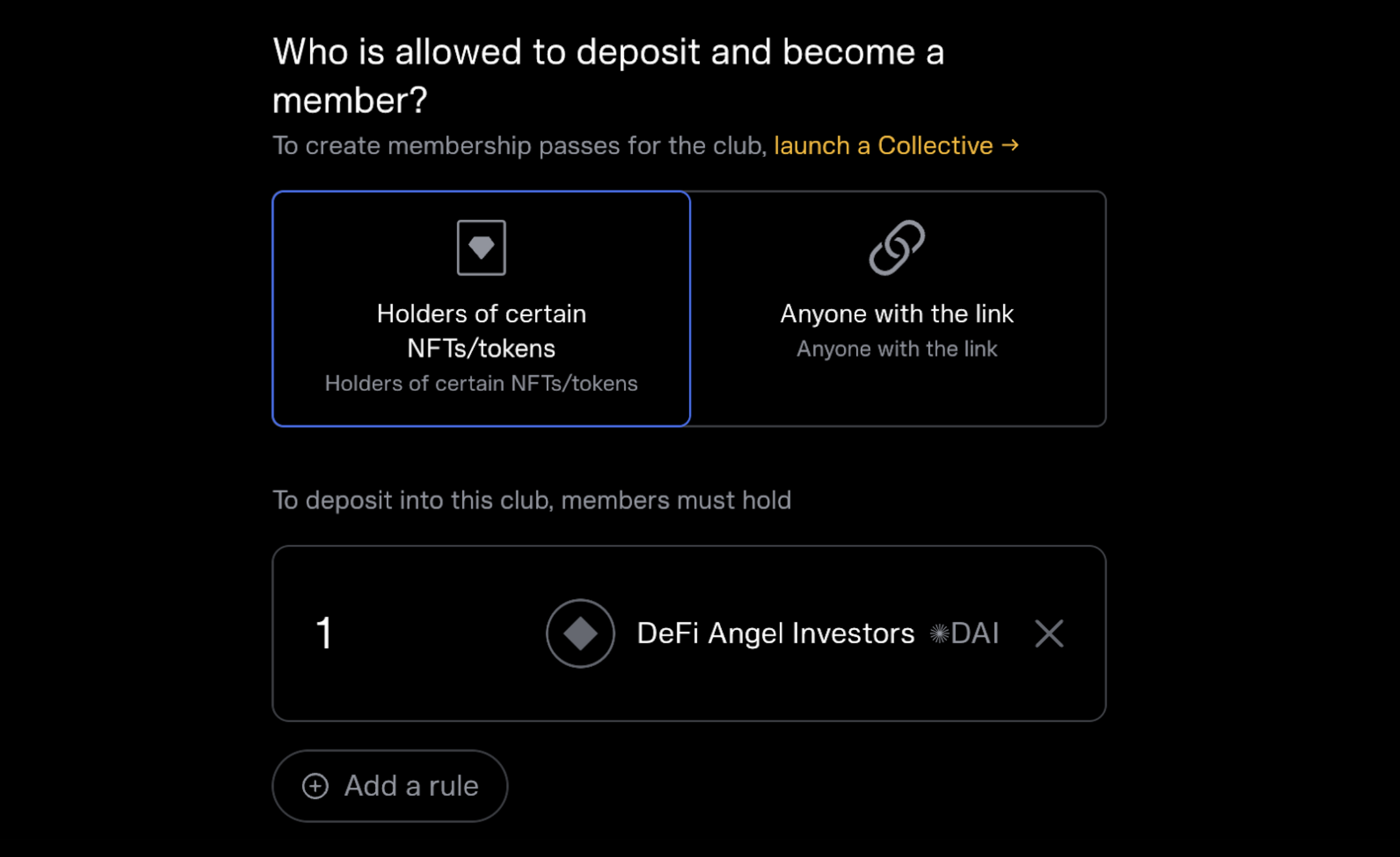 You can now token gate Investment Clubs on Syndicate with Collectives